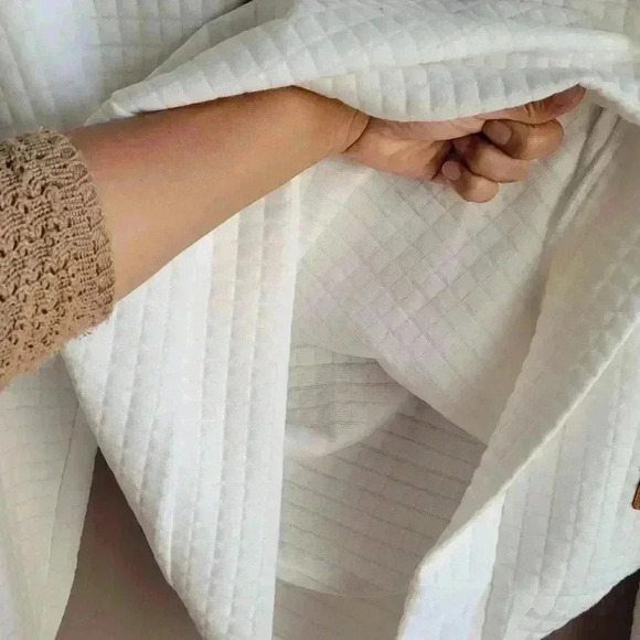 MINT Vogue Sweatshirt Men’s Quilted Hoodie Slim Fit White Men's Medium - Picture 6 of 12